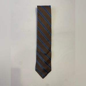 Joseph Abboud Brown Blue Stripe Tie